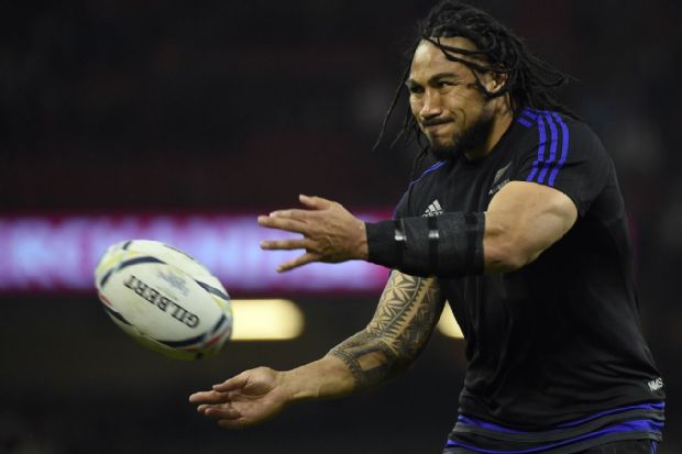 New Zealand centre Ma'a Nonu takes part in the warm-up