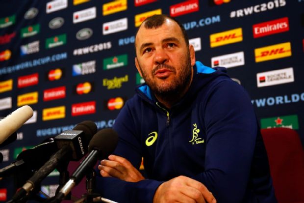 Michael Cheika speaks to the media