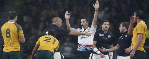 Craig Joubert awards the final penalty to Australia