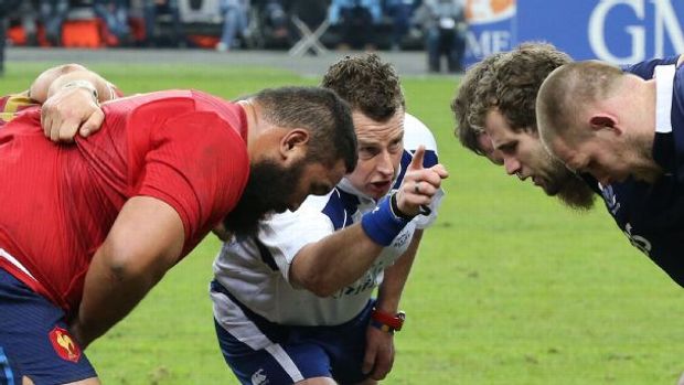 Referee Nigel Owens of Wales