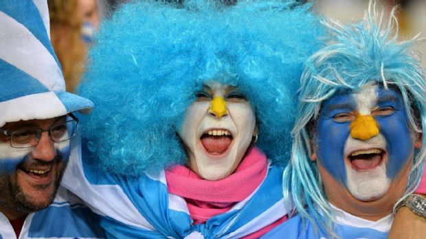 Argentina fans ahead of the Rugby World Cup bronze medal match with South Africa