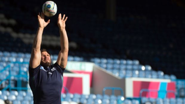 Scotland's hooker Ross Ford takes part in a training session