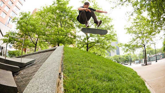 Curtis Rapp - kickflip, NY, NY. Curtis Rapp blowing minds kickflipping a gap no one thought was even ollie-able.