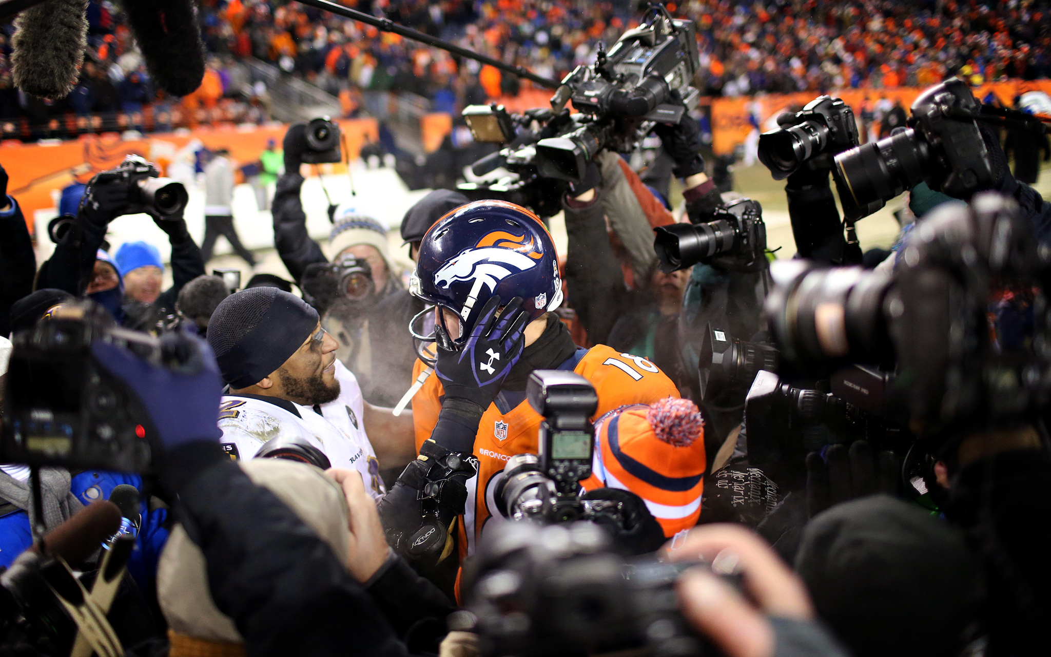 Peyton Manning and Ray Lewis