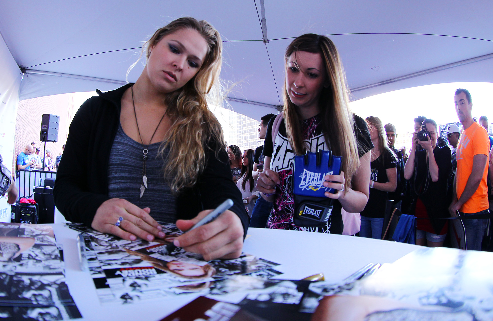 Ronda Rousey with her fans