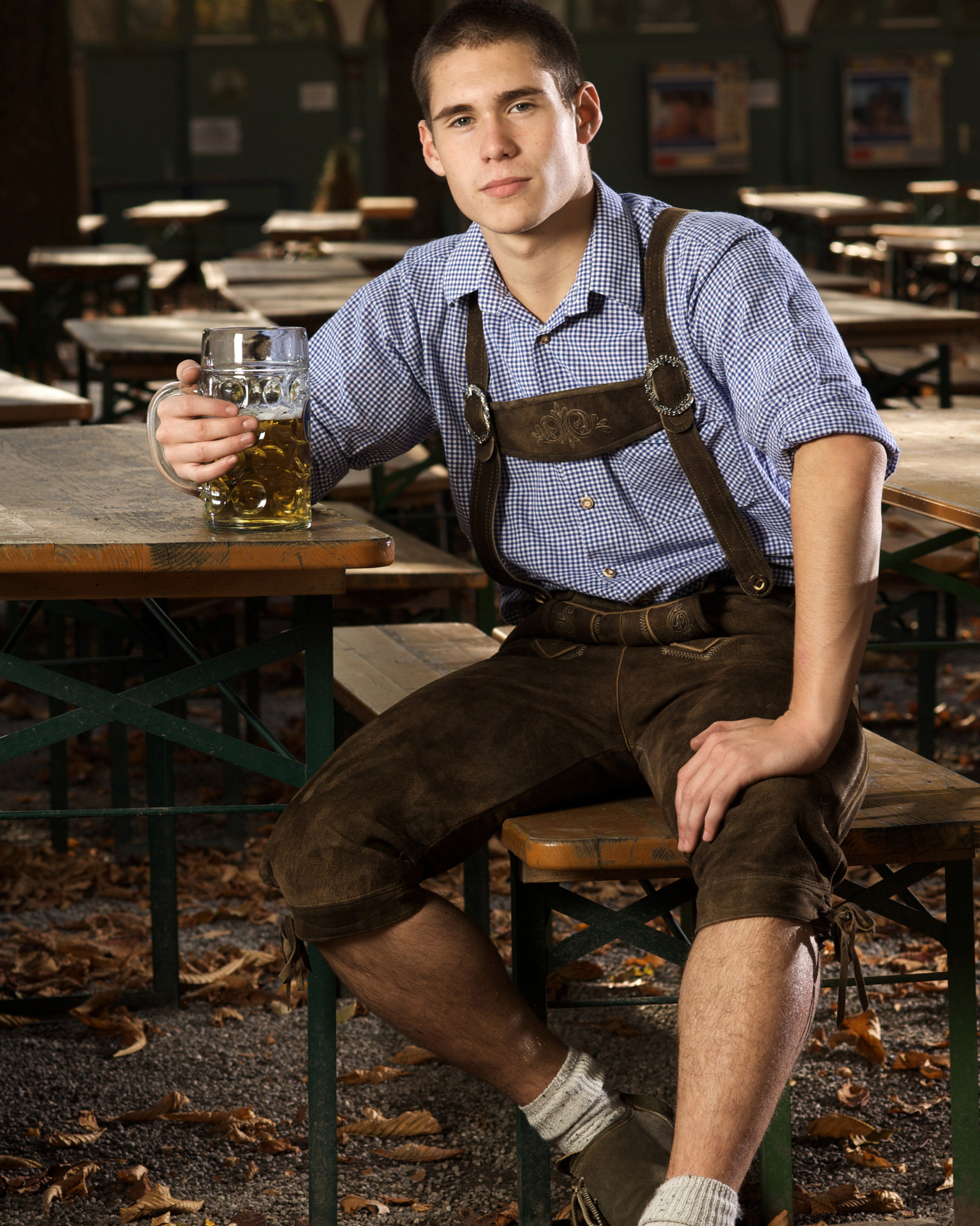 When you come to Oktoberfest, most of the visitors will be dressed like this. Heck, if you visit a beer garden or other tourism draw, you might spot folks kitted out this way as well. Fabian Lang is not a traditional Bavarian farmer but a professional skateboarder who likes to represent his roots.