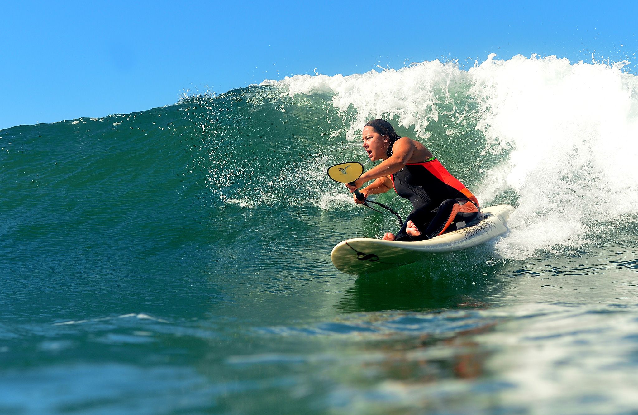 Surfing Cardiff Reef Adaptive Surfer Alana Nichols espnW