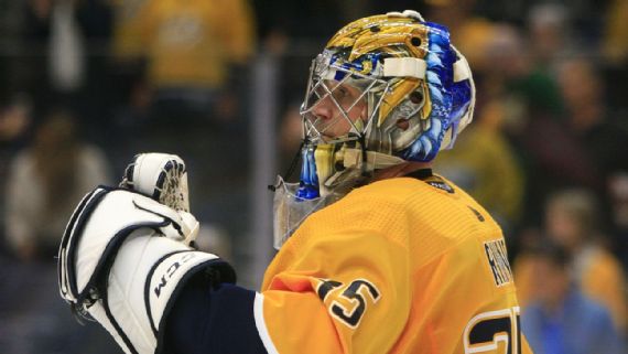I was like a little kid': Pekka Rinne becomes first netminder in six years  to score a goalie goal