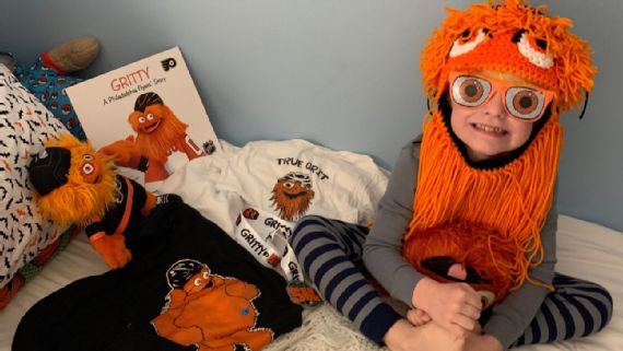 Philadelphia Flyers mascot Gritty celebrates his fifth birthday