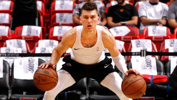 Tyler Herro out in Miami enjoying their blowout Game 3 in his