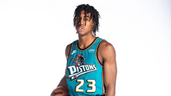 LOOK: Detroit Pistons unveil teal throwback jerseys for 2022-23 season 