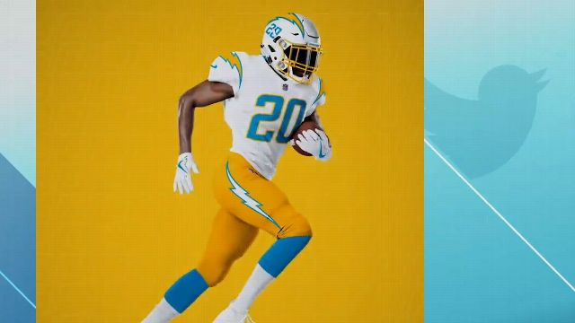 Chargers reveal new uniforms on 'Good Morning Football