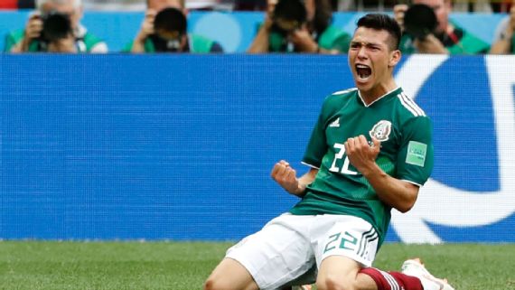 México, festejo Hirving Lozano ante Alemania AP Photo