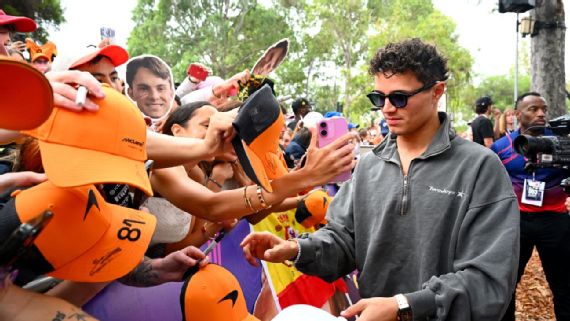 Lando Norris en la pretemporada 2025.