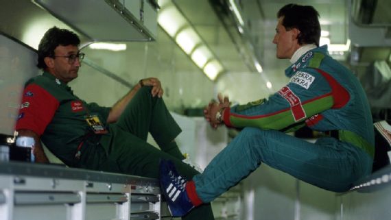 Eddie Jordan`s ambitious team gave Michael Schumacher his Formula 1 debut in 1991