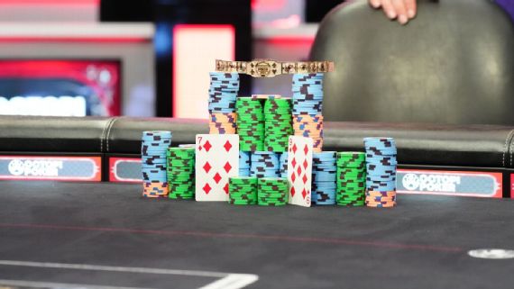 Poker chips and cards