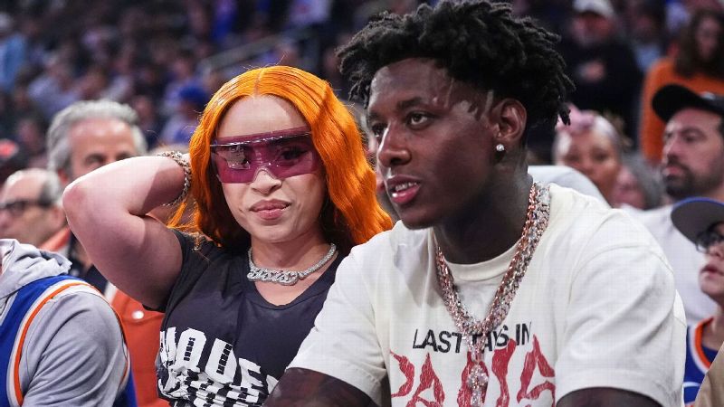 Sauce Gardner and Ice Spice courtside at Celtics-Knicks game