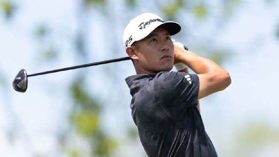 Collin Morikawa playing golf