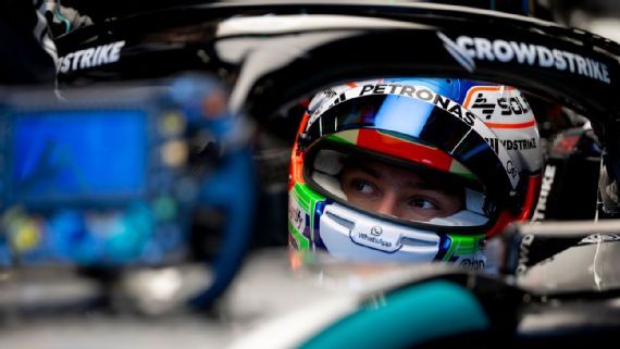 Kimi Antonelli in the cockpit of the team's 2026 F1 car