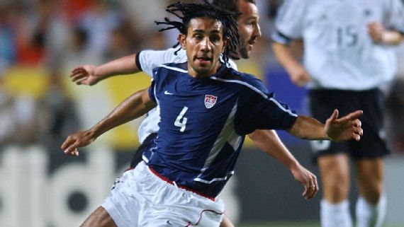La camiseta alternativa de Estados Unidos en el Mundial 2002