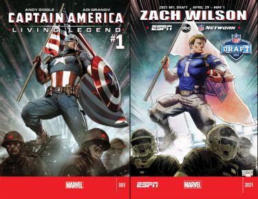 Marvel and ESPN Share Homage Covers Featuring NFL Draft Players