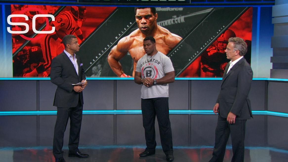 Gus johnson was hyped about buff referee mike defee in texas-oklahoma Herschel Walker on NFL: 'Not a doubt in my mind I can play today