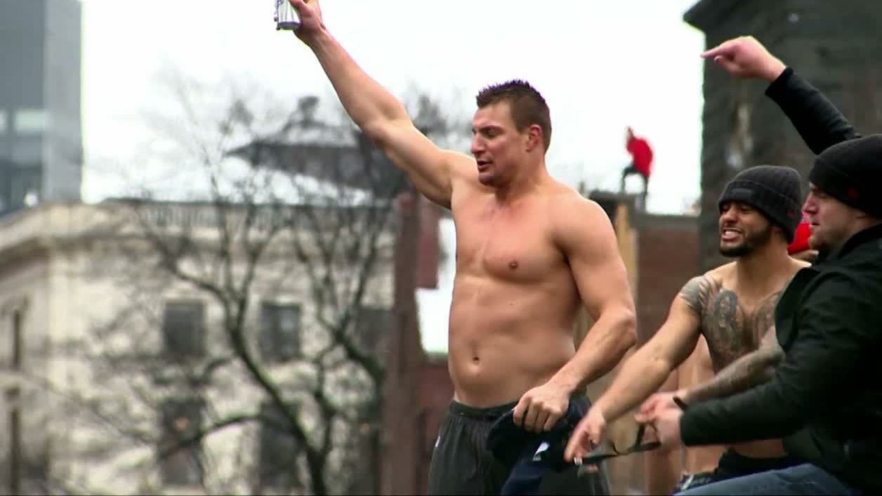 Gronk goes wild during Super Bowl parade ESPN Video