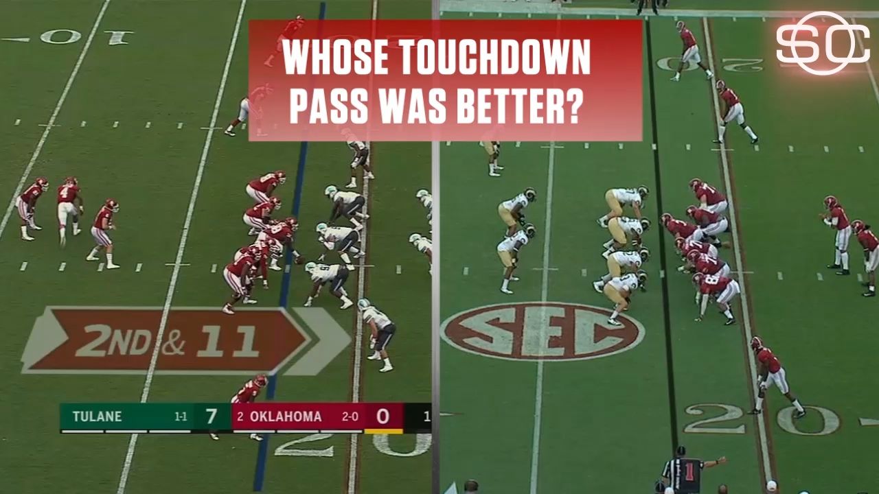 Whose touchdown pass was better? ESPN Video