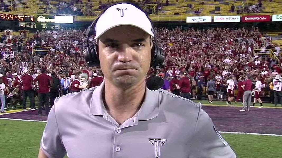Troy coach on win 'Biggest' in Division I ESPN Video
