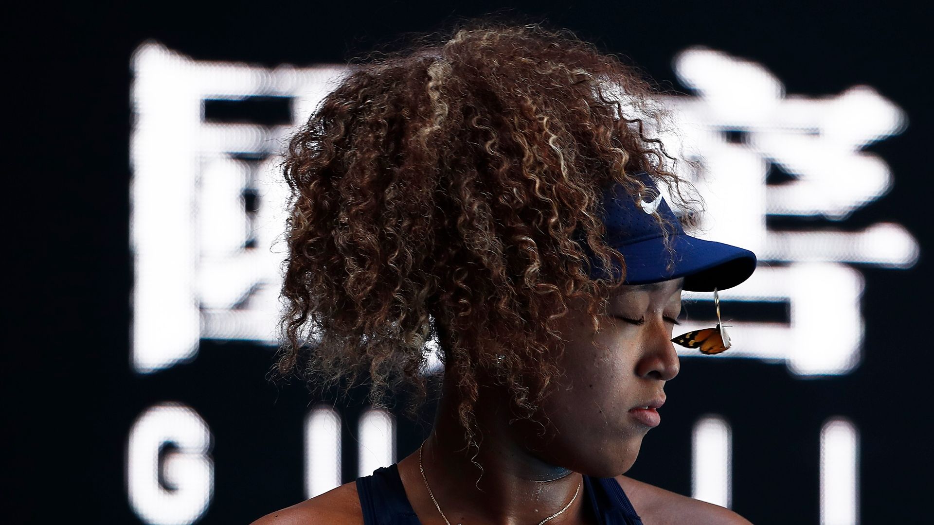 A Butterfly Landed on Japan's Naomi Osaka at Australian Open