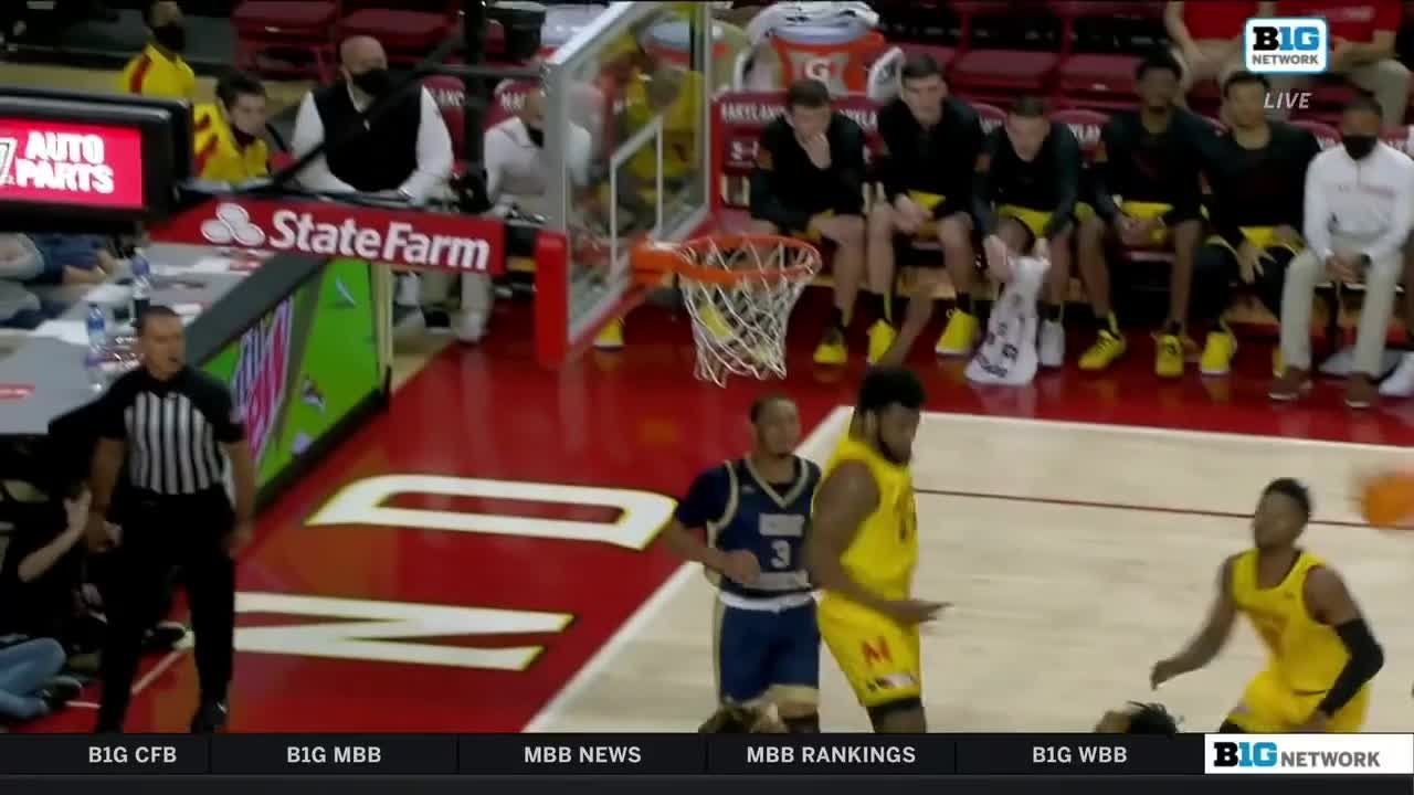 Donta Donta Scott elevates for the swat vs. George Washington - ESPN Video