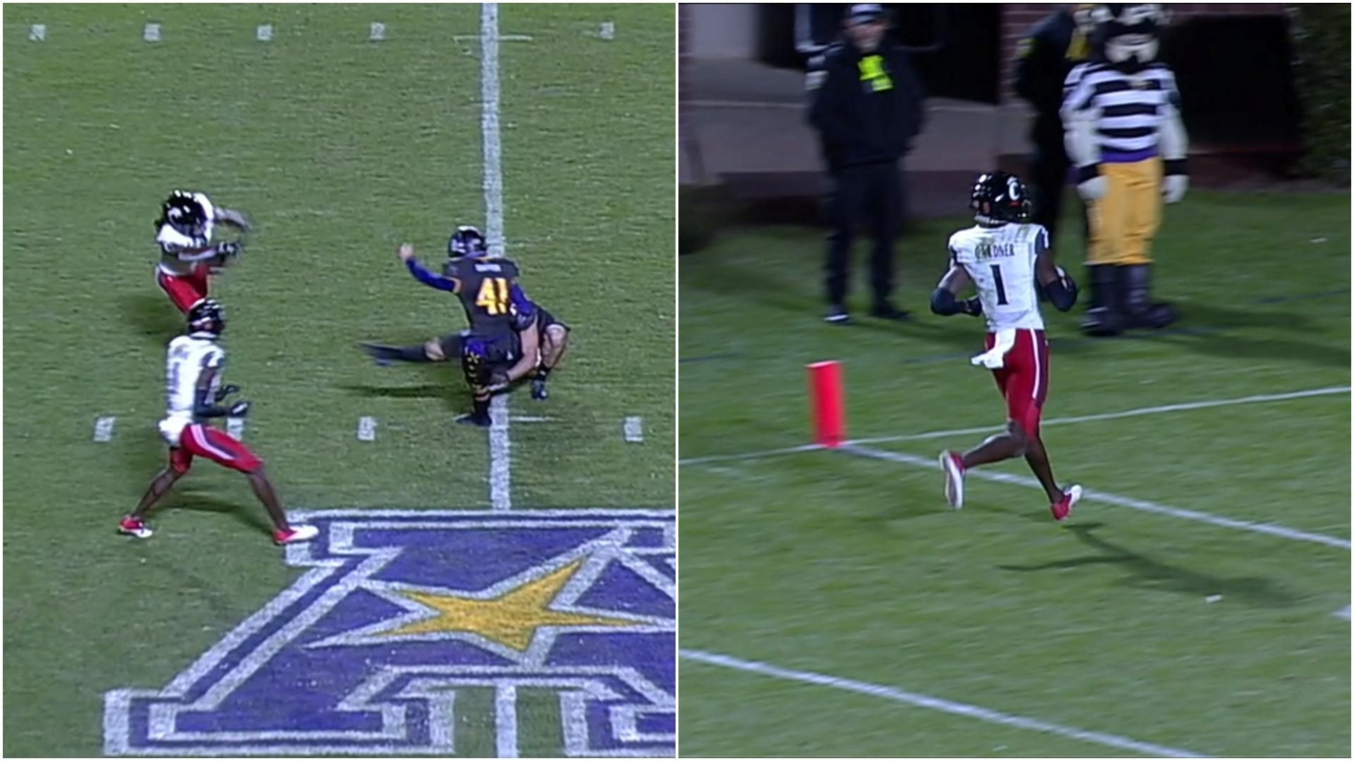 Cincinnati runs a blocked field goal back for a TD ESPN Video