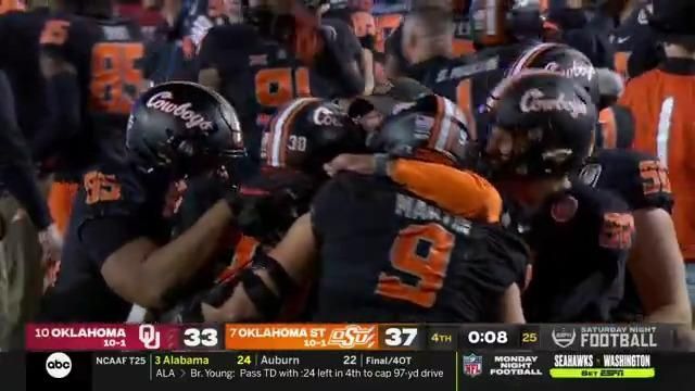 Oklahoma State Seals Win With Sack Of Caleb Williams Espn Video