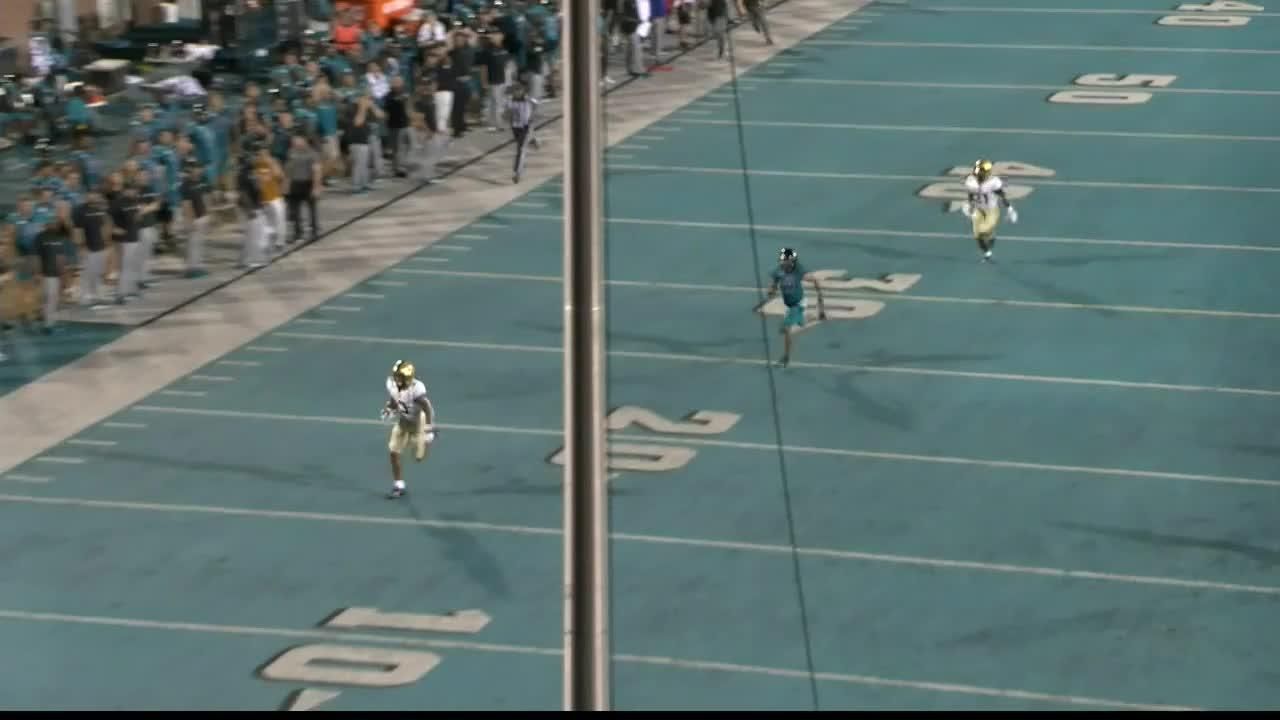 Tyhier Tyler throws 54yard touchdown vs. Coastal Carolina ESPN Video