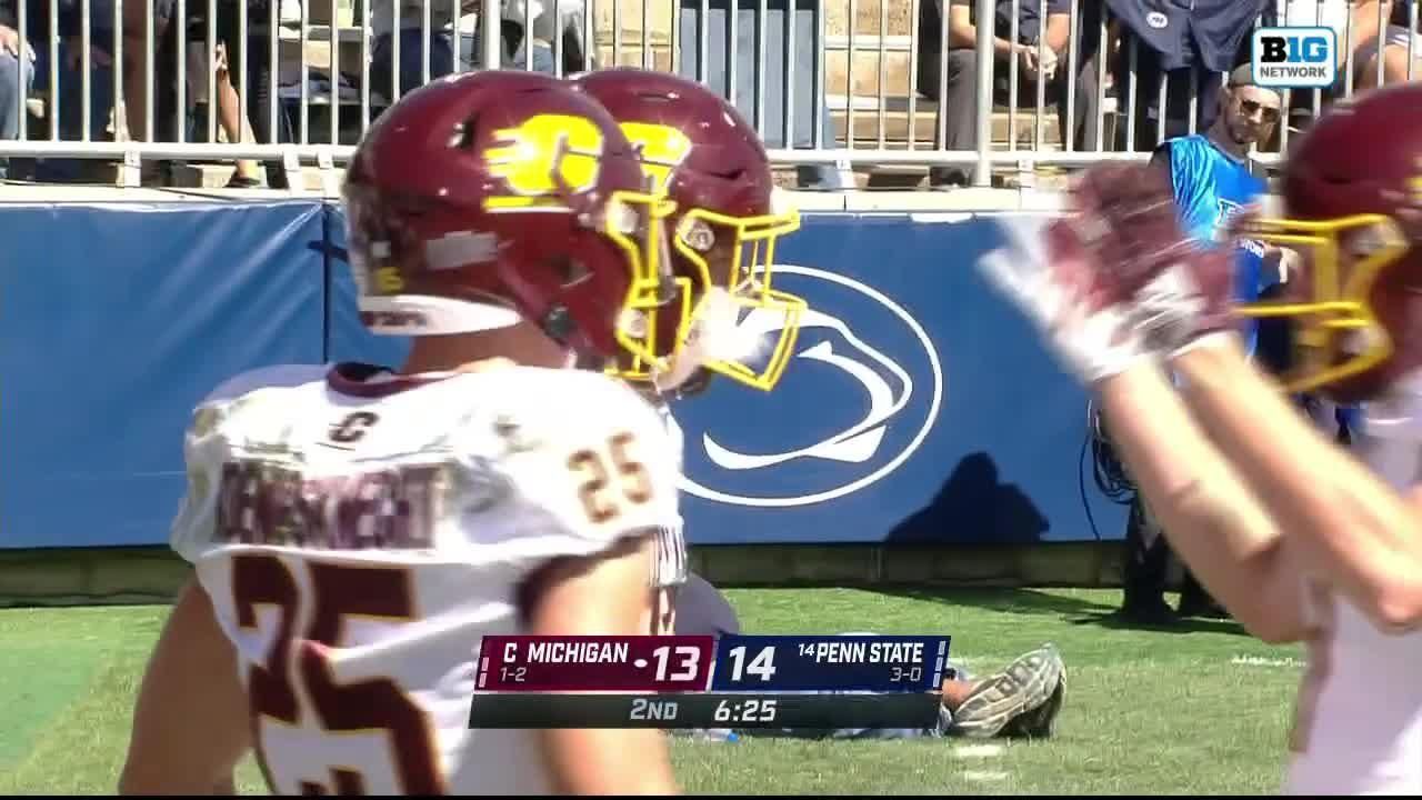 Joel Wilson catches Central Michigan's second TD ESPN Video