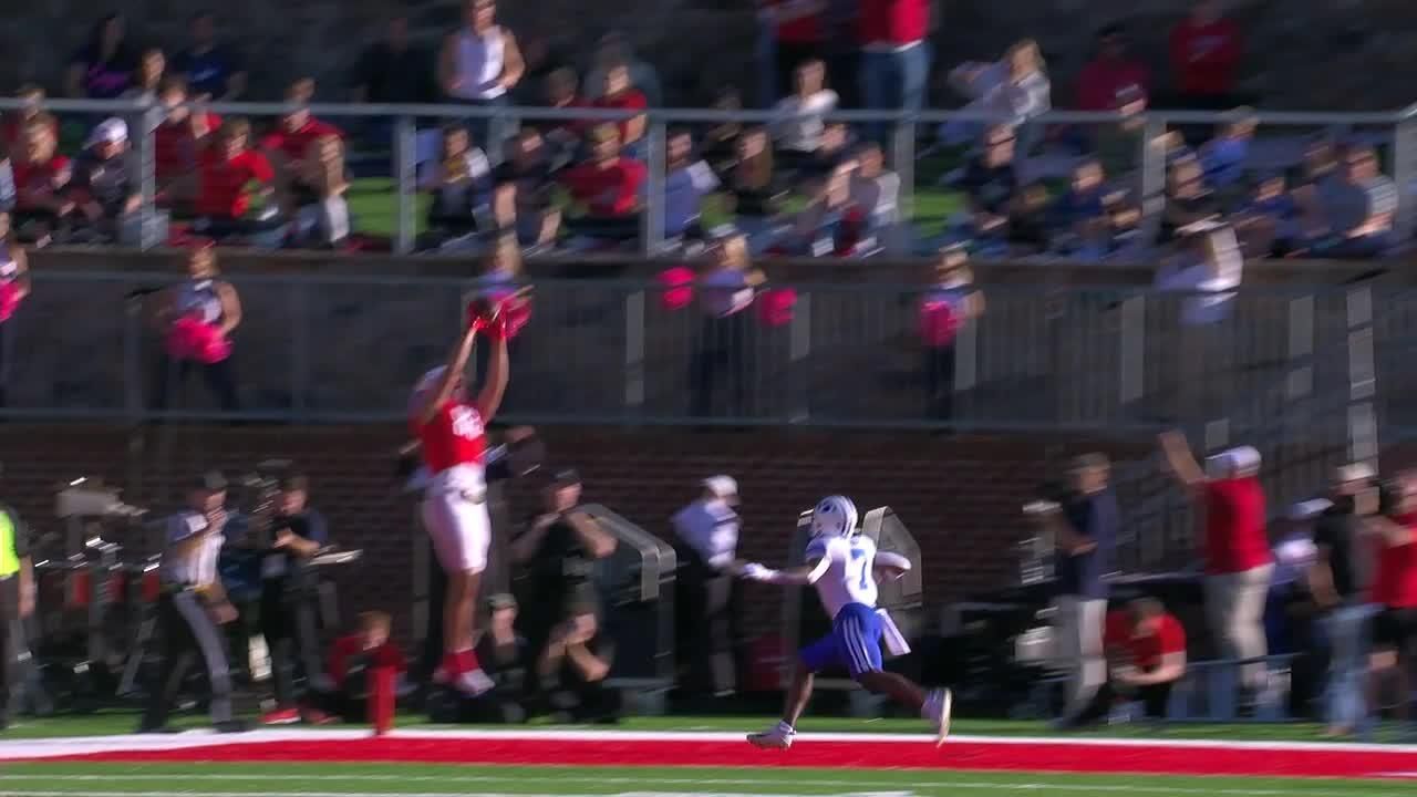Austin Henderson makes a great catch for a Liberty TD ESPN Video