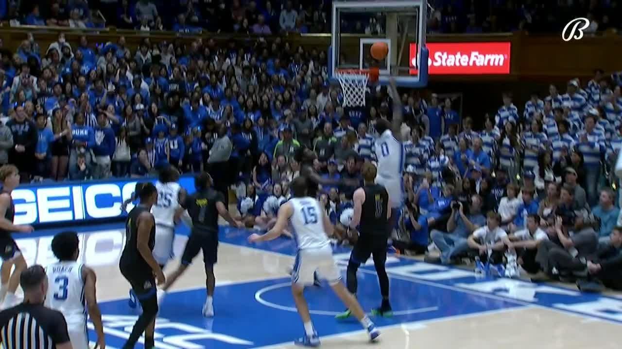 Dariq Whitehead hits a reverse layup for Duke bucket ESPN Video