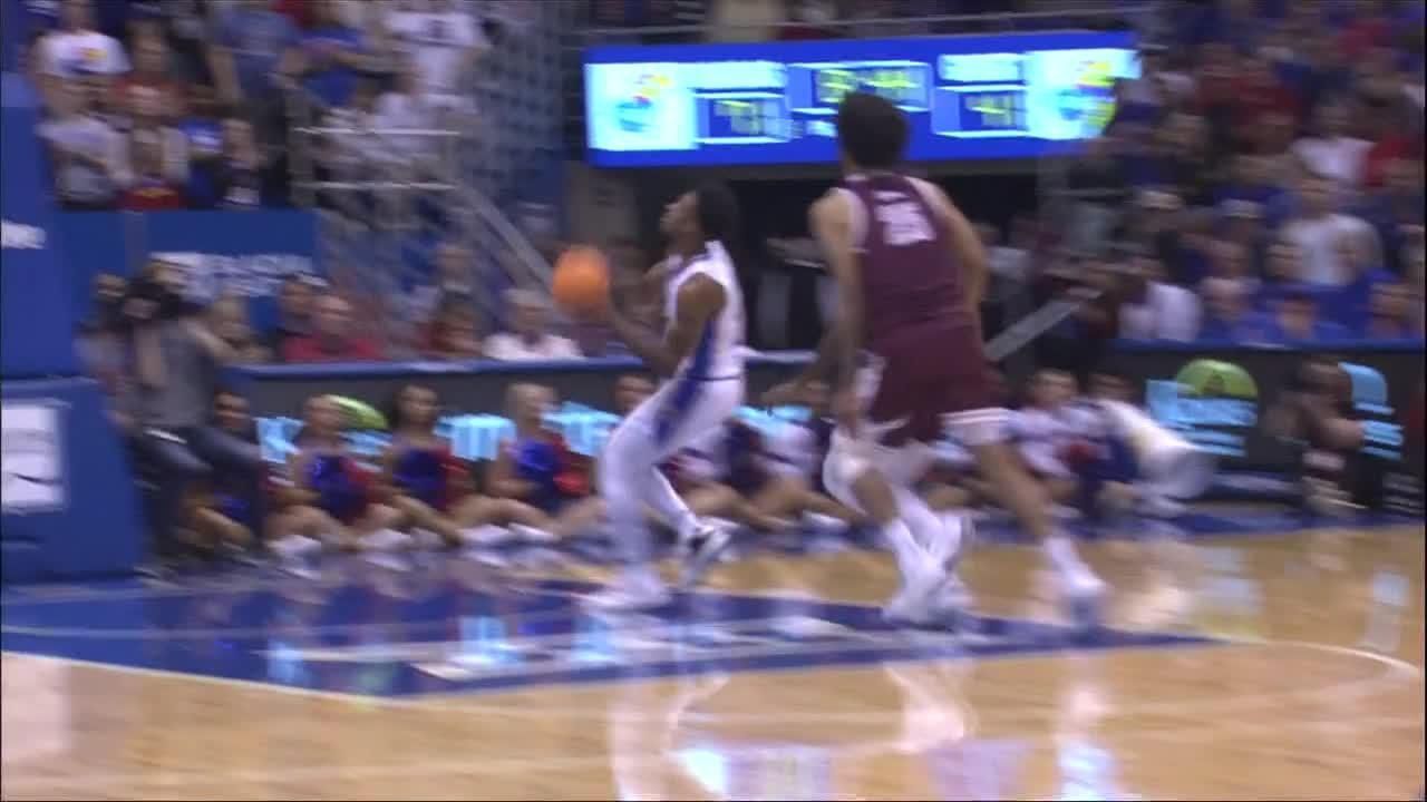 Mj Rice Breaks Away For A Kansas Dunk Espn Video