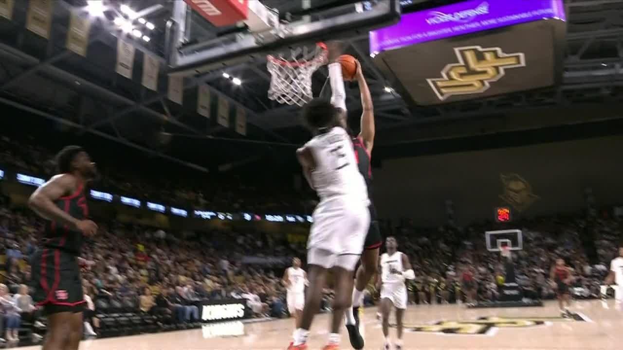 Taylor Hendricks denies Houston's dunk attempt ESPN Video