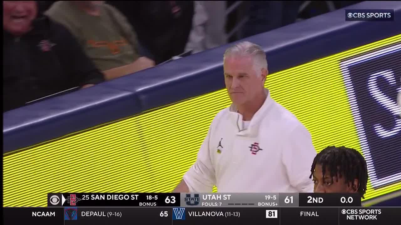 San Diego State Survives At The Buzzer To Beat Utah State Espn Video 3488