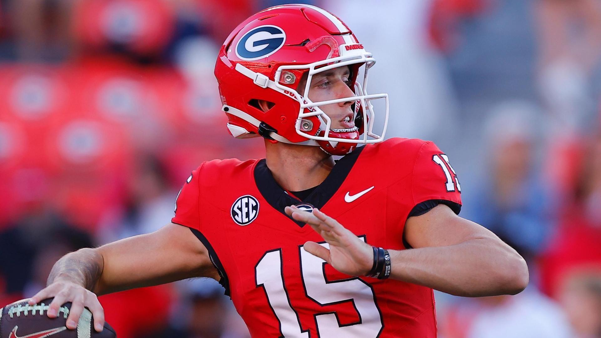 Carson Beck throws his 3rd passing TD of the 1st half - ESPN Video