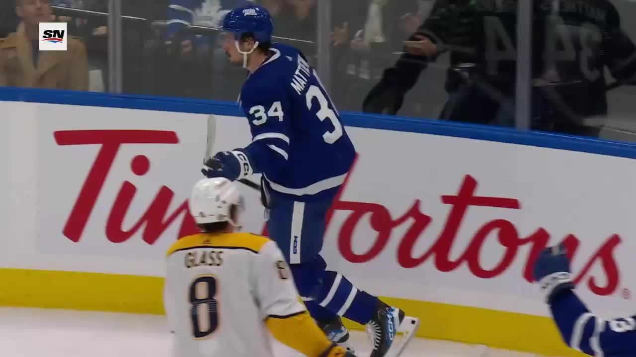 Auston Matthews nets goal vs. Predators - ESPN Video