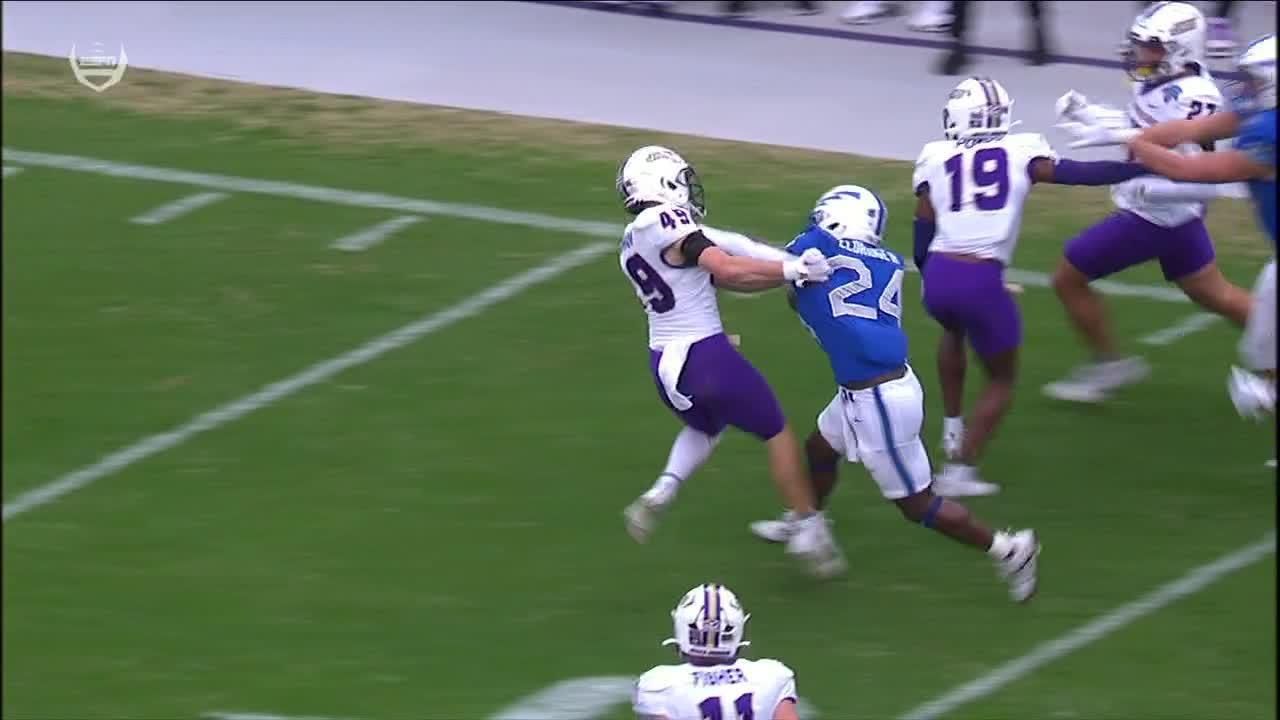 John Lee Eldridge III rumbles through the James Madison D for 51yard