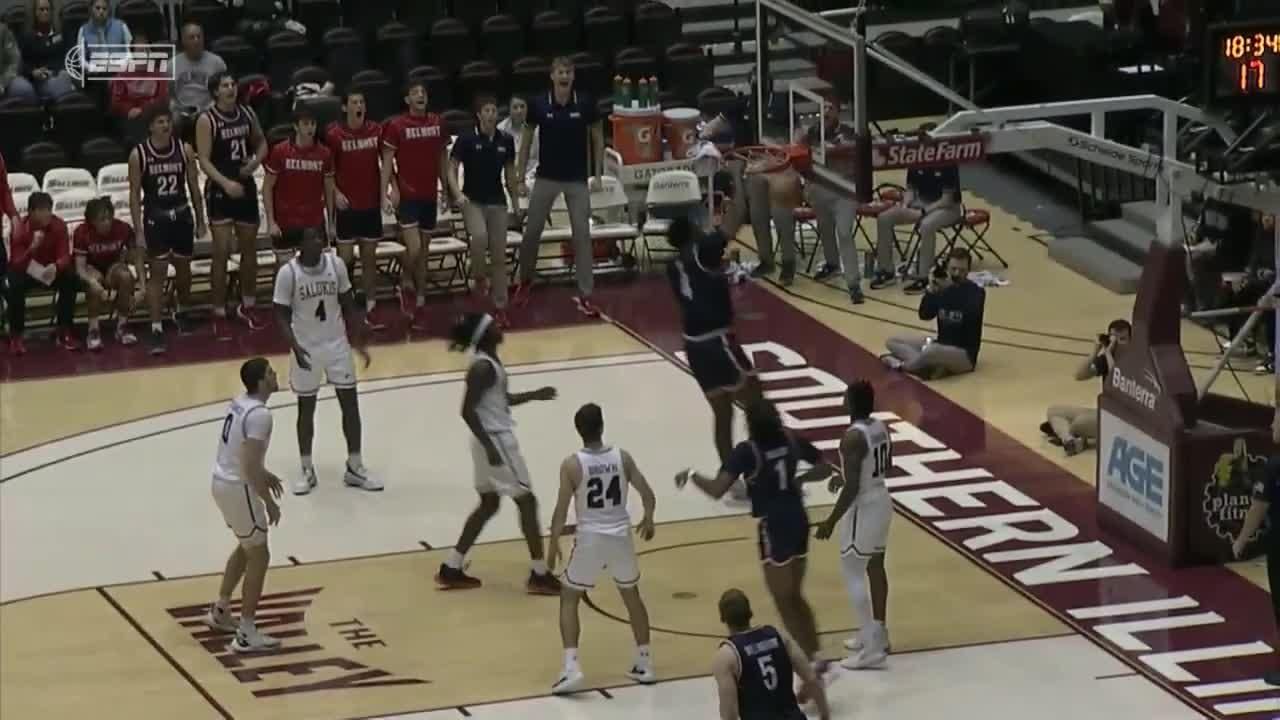 Malik Dia Throws Down Big Flush Vs Southern Illinois Salukis Espn Video 9881