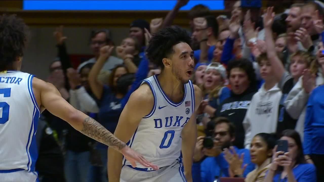 Jared McCain gets Duke crowd going with a 3-pointer - ESPN Video