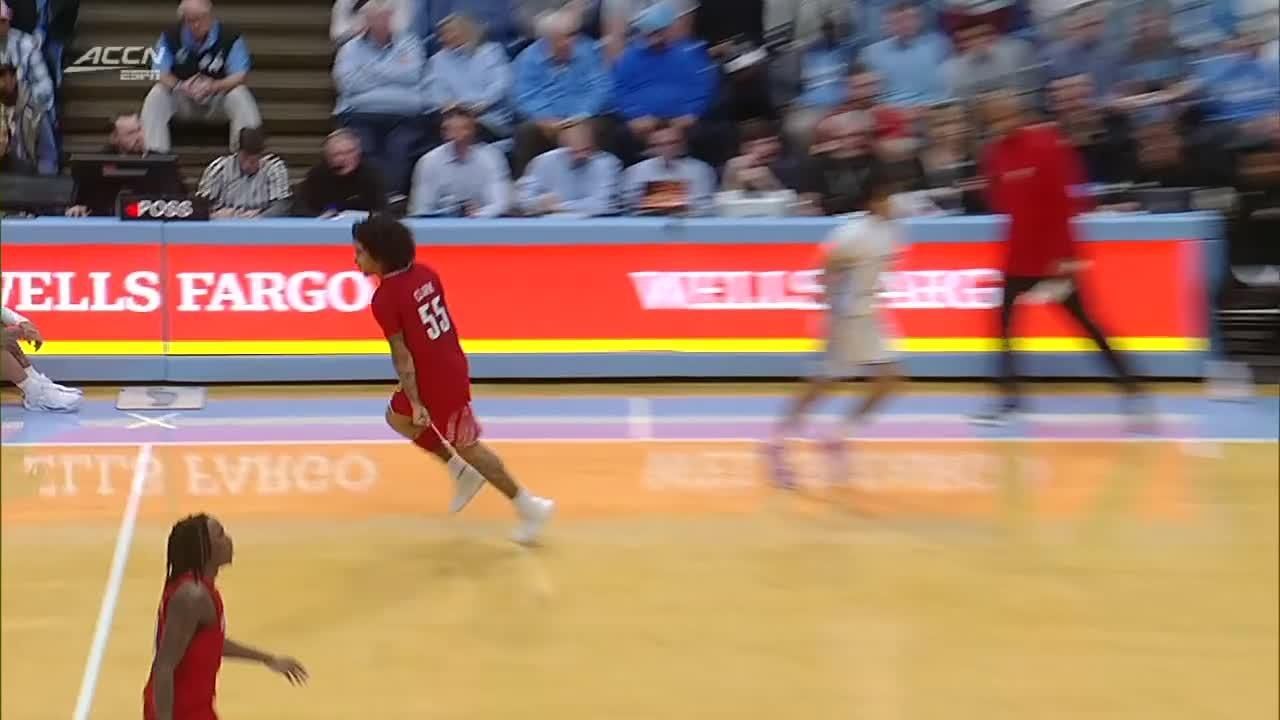 Skyy Clark hits the triple vs. North Carolina Tar Heels ESPN Video
