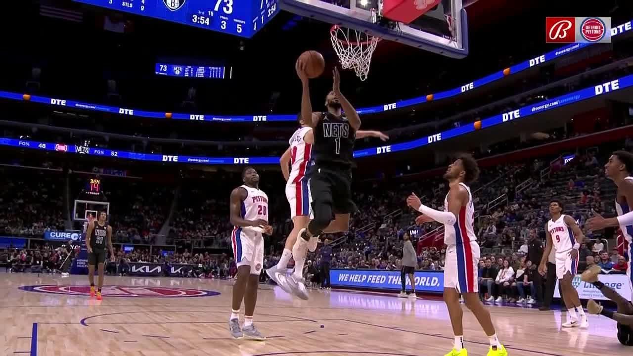 Mikal Bridges drills basket vs. Detroit Pistons ESPN Video