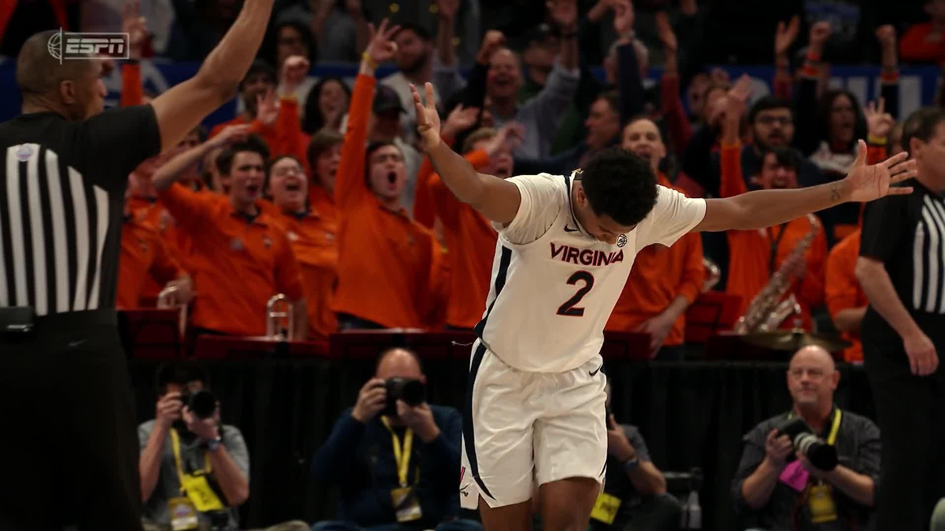 Reece beekman s ot 3 helps send virginia into acc semis espn video
