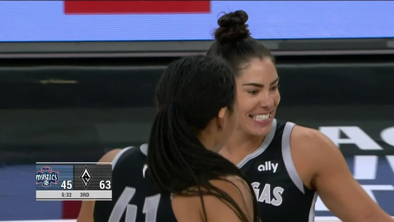 Kelsey Plum threads the needle to A'ja Wilson for an Aces bucket - ESPN ...