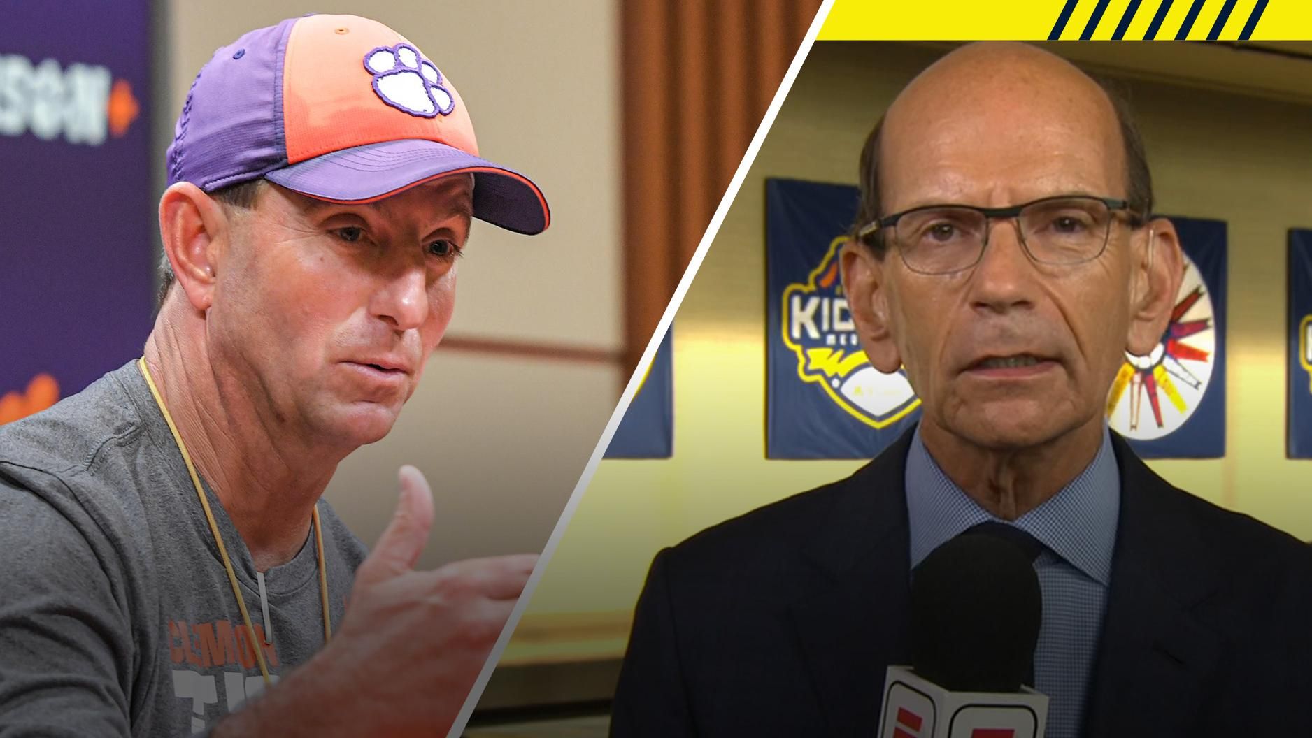 Finebaum: Dabo's response to new CFP format is 'plain dumb' - ESPN Video